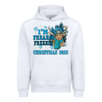 White i'm freakin freezin christmas 2023 Urban Hoodie - NancyCooperArtShop