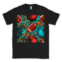 Black american football helmet with leopard and gemstone Classic Tee - BundleAndBundleShop