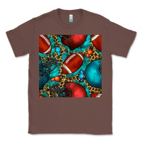 Chestnut american football helmet with leopard and gemstone Classic Tee - BundleAndBundleShop