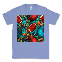 Colony Blue american football helmet with leopard and gemstone Classic Tee - BundleAndBundleShop