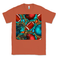 Copper american football helmet with leopard and gemstone Classic Tee - BundleAndBundleShop