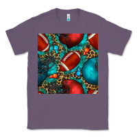 Lavender american football helmet with leopard and gemstone Classic Tee - BundleAndBundleShop