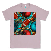 Lilac american football helmet with leopard and gemstone Classic Tee - BundleAndBundleShop
