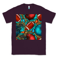 Plum american football helmet with leopard and gemstone Classic Tee - BundleAndBundleShop