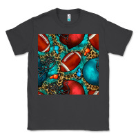 Smoke american football helmet with leopard and gemstone Classic Tee - BundleAndBundleShop