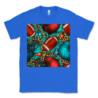 True Royal american football helmet with leopard and gemstone Classic Tee - BundleAndBundleShop