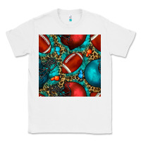White american football helmet with leopard and gemstone Classic Tee - BundleAndBundleShop