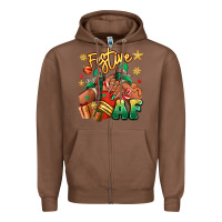 Chestnut Festive af Christmas black girl sneakers Zipper Hoodie - RanaPortraitStore