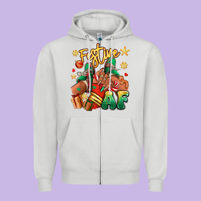 Zipper Hoodie Festive af Christmas black girl sneakers