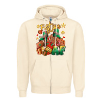 Sandshell Festive af Christmas black girl sneakers Zipper Hoodie - RanaPortraitStore