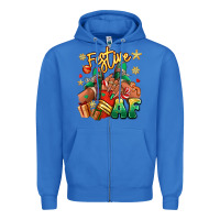 True Royal Festive af Christmas black girl sneakers Zipper Hoodie - RanaPortraitStore