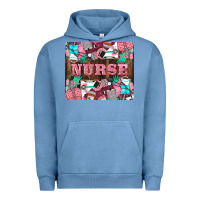 Pigment Pebble Blue Nurse Urban Hoodie - LillyAllenDesigns