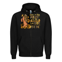 Black Even in the midst of my storm afro woman Zipper Hoodie - RanaPortraitStore