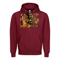 Burgundy Even in the midst of my storm afro woman Zipper Hoodie - RanaPortraitStore