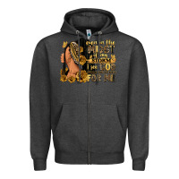 Charcoal Heather Even in the midst of my storm afro woman Zipper Hoodie - RanaPortraitStore