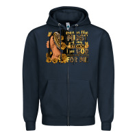 Navy Even in the midst of my storm afro woman Zipper Hoodie - RanaPortraitStore