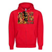 Red Even in the midst of my storm afro woman Zipper Hoodie - RanaPortraitStore