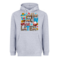 Heather Grey coffee now wine later Heavyweight Hoodie - Zillion Design Studio