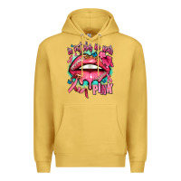Antique Gold in october we wear pink  lips Premium Hoodie - AdoDesignShop
