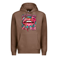Chestnut in october we wear pink  lips Premium Hoodie - AdoDesignShop