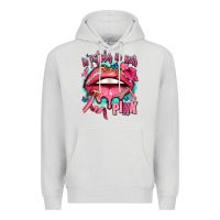 Dove Grey in october we wear pink  lips Premium Hoodie - AdoDesignShop