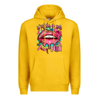 Lemon in october we wear pink  lips Premium Hoodie - AdoDesignShop