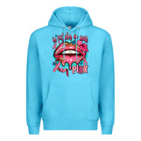 In October We Wear Pink  Lips Premium Hoodie | Teevron