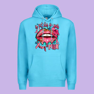In October We Wear Pink  Lips Premium Hoodie Designed By Adodesignshop