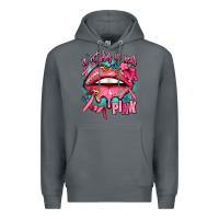 Rock in october we wear pink  lips Premium Hoodie - AdoDesignShop