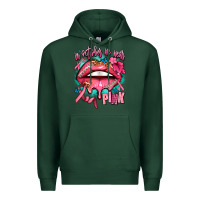 Sports Green in october we wear pink  lips Premium Hoodie - AdoDesignShop