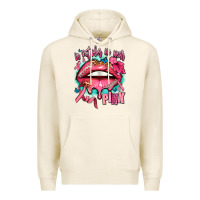 Tofu in october we wear pink  lips Premium Hoodie - AdoDesignShop