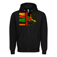 Black I am black history Afro American woman Zipper Hoodie - RanaPortraitStore