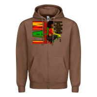 Chestnut I am black history Afro American woman Zipper Hoodie - RanaPortraitStore