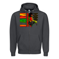 Smoke I am black history Afro American woman Zipper Hoodie - RanaPortraitStore