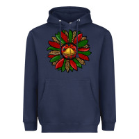 Navy christmas sunflower Heavyweight Hoodie - RanaPortraitStore