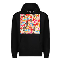 Black back to school seamless pattern 1 (3600x3600) Premium Hoodie - AdoDesignShop