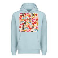 Blue Mist back to school seamless pattern 1 (3600x3600) Premium Hoodie - AdoDesignShop