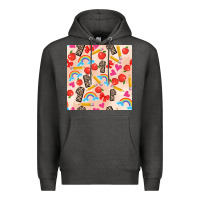 Charcoal Heather back to school seamless pattern 1 (3600x3600) Premium Hoodie - AdoDesignShop