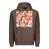 Coffee back to school seamless pattern 1 (3600x3600) Premium Hoodie - AdoDesignShop