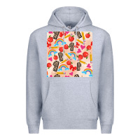 Heather Grey back to school seamless pattern 1 (3600x3600) Premium Hoodie - AdoDesignShop