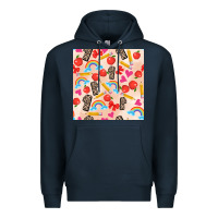 Navy back to school seamless pattern 1 (3600x3600) Premium Hoodie - AdoDesignShop