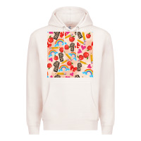 Pale Pink back to school seamless pattern 1 (3600x3600) Premium Hoodie - AdoDesignShop