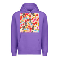 Purple back to school seamless pattern 1 (3600x3600) Premium Hoodie - AdoDesignShop