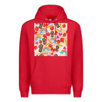 Red back to school seamless pattern 1 (3600x3600) Premium Hoodie - AdoDesignShop