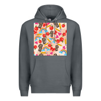 Rock back to school seamless pattern 1 (3600x3600) Premium Hoodie - AdoDesignShop