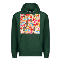 Sports Green back to school seamless pattern 1 (3600x3600) Premium Hoodie - AdoDesignShop