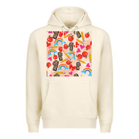 Tofu back to school seamless pattern 1 (3600x3600) Premium Hoodie - AdoDesignShop
