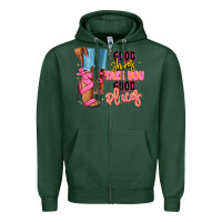 Sports Green Good shoes take you to good places black fashion g Zipper Hoodie - RanaPortraitStore