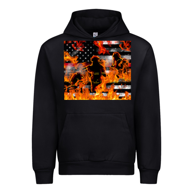 Firefighter Thin Red Lin Urban Hoodie by LillyAllenDesigns | Teevron