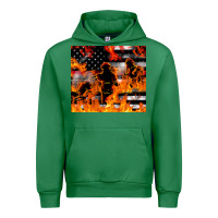 Emerald firefighter thin red lin Urban Hoodie - LillyAllenDesigns